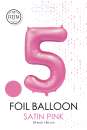 XXL Folienballon Zahl 5 Satin Rosa